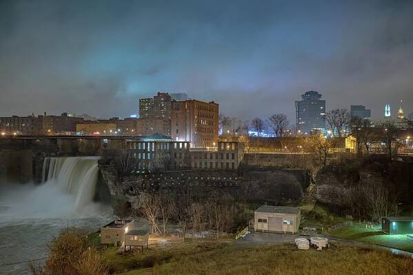Waterfall Art Print featuring the photograph Low Clouds over High Falls by Guy Coniglio