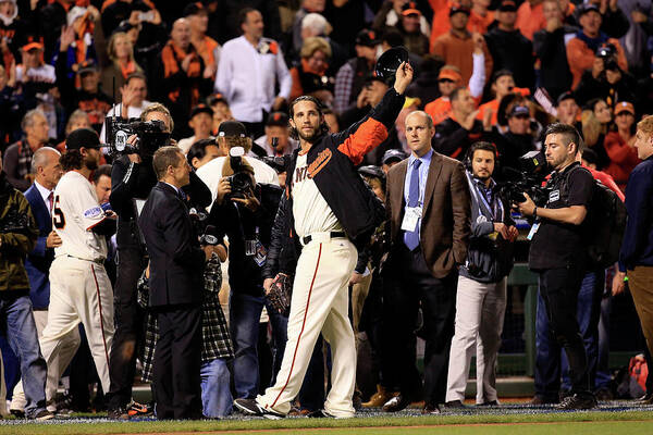 Crowd Art Print featuring the photograph Madison Bumgarner by Rob Carr