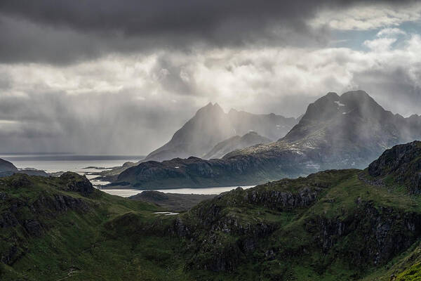 Lofoten Art Print featuring the photograph Magic light by Mike Santis