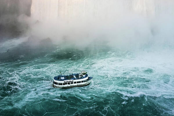 Niagara Falls Art Print featuring the photograph Maid of the Mist - by Julie Weber