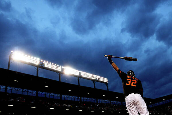 American League Baseball Art Print featuring the photograph Matt Wieters by Patrick Smith