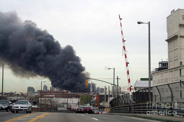 Fdny Art Print featuring the photograph May 2nd 2006 Spectacular Greenpoint Terminal 10 Alarm Fire in Brooklyn, NY by Steven Spak