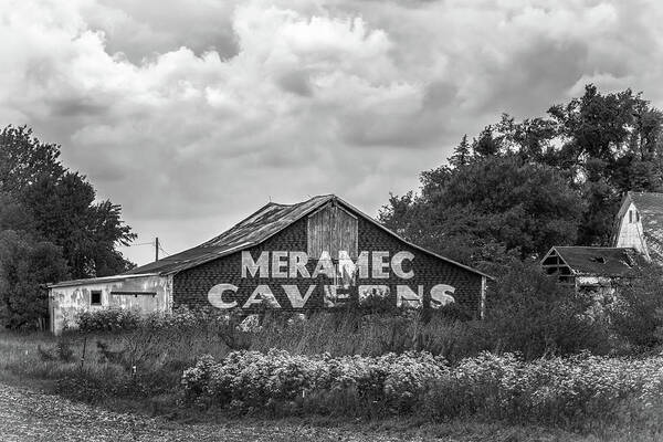 Route 66 Art Print featuring the photograph Meramec Caverns Barn - Route 66 - Cayuga, Illinois by Susan Rissi Tregoning