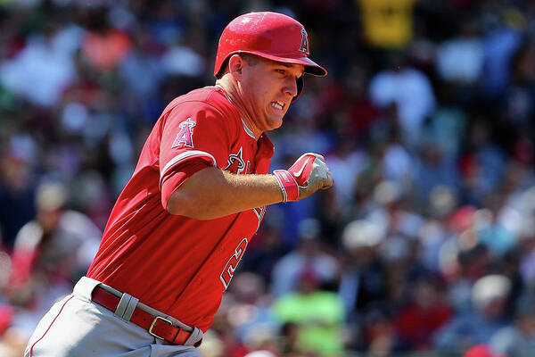 People Art Print featuring the photograph Mike Trout by Maddie Meyer