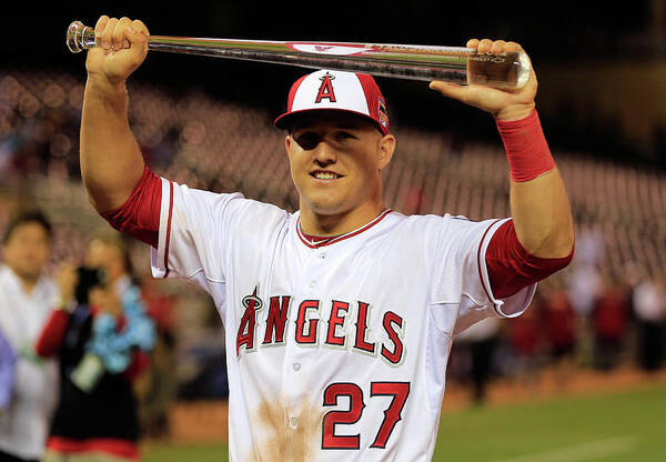 Mike Trout Art Print featuring the photograph Mike Trout by Rob Carr