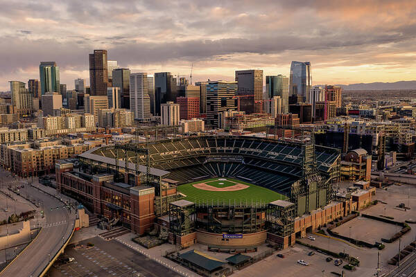 Coors Field Art Print featuring the photograph Mile High Silence by Chuck Rasco Photography