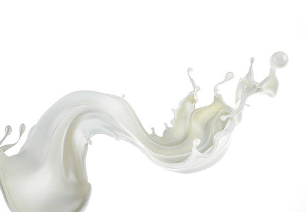 Milk Art Print featuring the drawing Milk wave in the air, illustration by Leonello Calvetti/science Photo Library