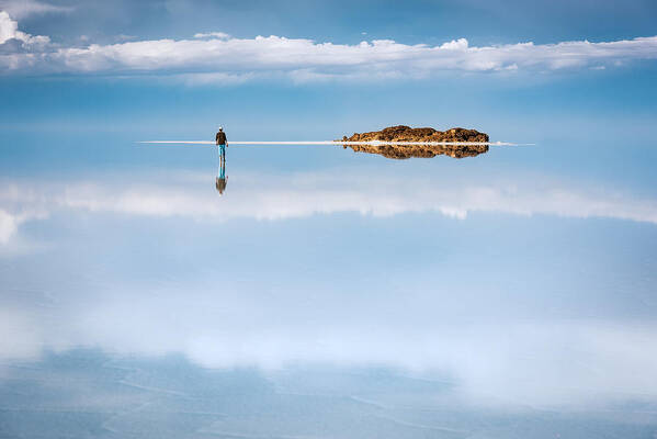 Sale De Uyuni Art Print featuring the photograph Mirror by Peter Boehringer