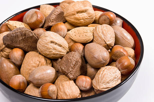 Nut Art Print featuring the photograph Mixed Nuts by Juanmonino