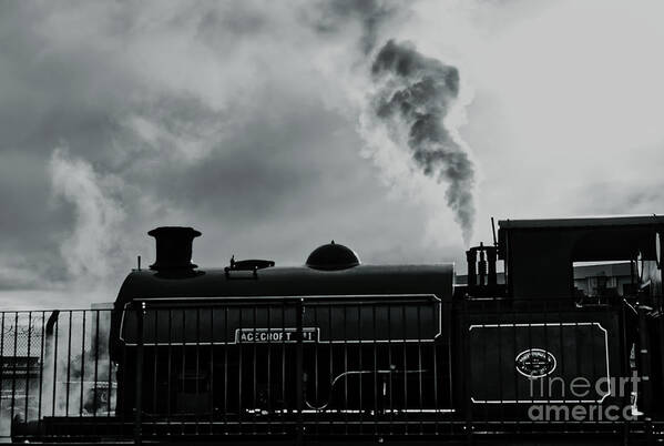 Steam Train Art Print featuring the photograph Monochrome steam train by Pics By Tony
