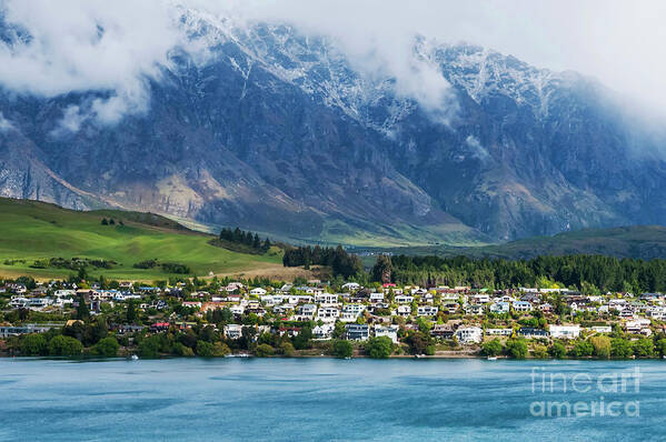 Queenstown Art Print featuring the photograph Morning Mist over Queenstown by Bob Phillips