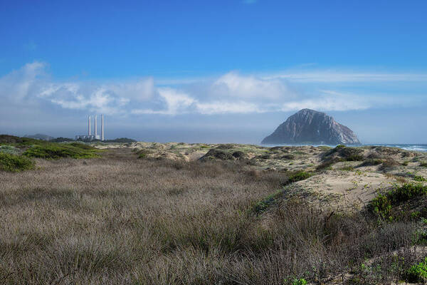 Morro Bay Art Print featuring the photograph Morro Rock looking over Sand Dunes by Matthew DeGrushe