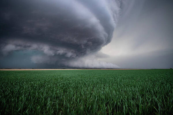 Mesocyclone Art Print featuring the photograph Mothership Storm by Wesley Aston
