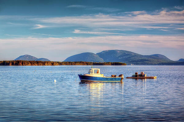 Lobster Boat Art Print featuring the photograph Mount Desert Island a5932 by Greg Hartford