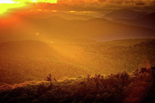 New Hampshire Art Print featuring the photograph Mountain Glow by Jeff Sinon