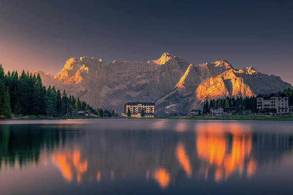 Morning Art Print featuring the photograph Mountain Reflections #2 by Henry w Liu