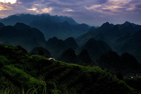 Ha Giang Art Print featuring the photograph Waiting For The Night - Ha Giang Loop Road. Northern Vietnam by Earth And Spirit