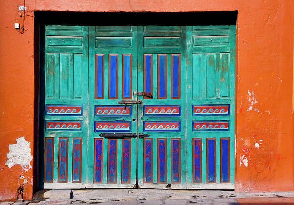 Architectural Detail Art Print featuring the photograph Multicolored Door by Eggers Photography