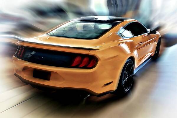 Mustang Art Print featuring the digital art Mustang GT by David Manlove