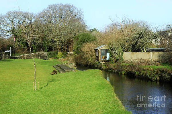 Mylor Bridge Art Print featuring the photograph Mylor Bridge and Playing Field by Terri Waters