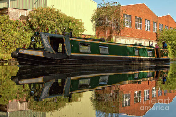 Canals Art Print featuring the photograph Narrowboat Symmetry by Stephen Melia
