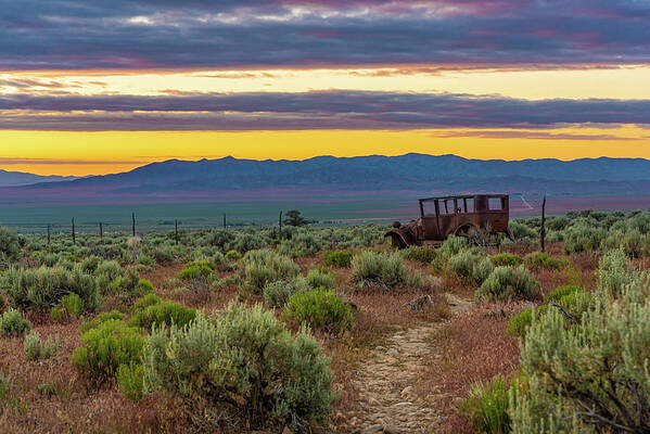 Great Basin Art Print featuring the photograph Nevada Sunrise by Erin K Images
