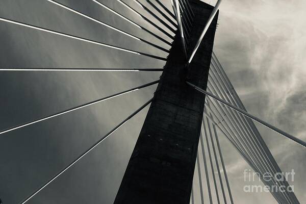 Bridge Art Print featuring the photograph New Gerald Desmond Bridge by Katherine Erickson