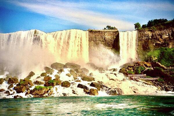 Niagara Falls Art Print featuring the photograph Niagra Falls Waterfalls by Gordon James