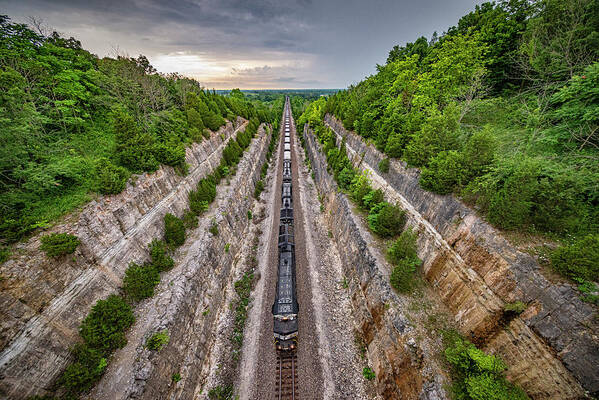 Railroad Art Print featuring the photograph Norfolk Southern 3645 leads a WB empty coal train at Tunnel Hill by Jim Pearson