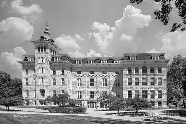 North Central College Art Print featuring the photograph North Central College Old Main by University Icons