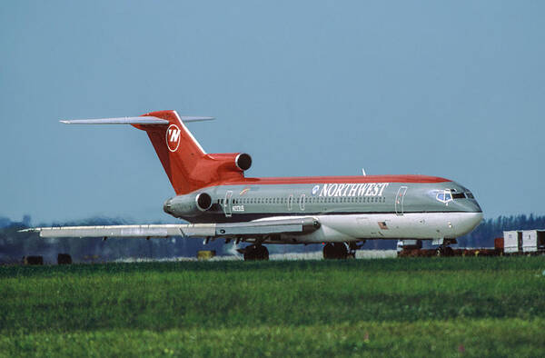 Northwest Airlines Art Print featuring the photograph Northwest Airlines Boeing 727 at Miami by Erik Simonsen