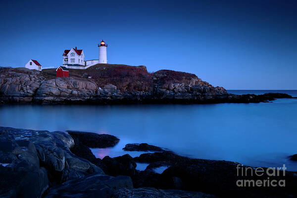 Nubble Art Print featuring the photograph Nubble Lighthouse Maine by Brian Jannsen