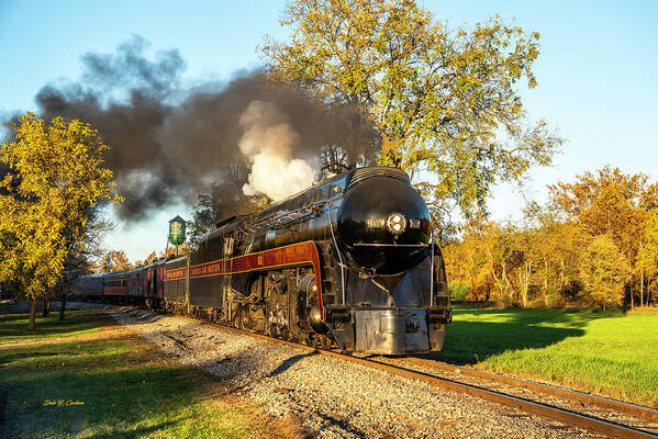 Nw611 Art Print featuring the photograph NW611 Arrives in Goshen by Dale R Carlson