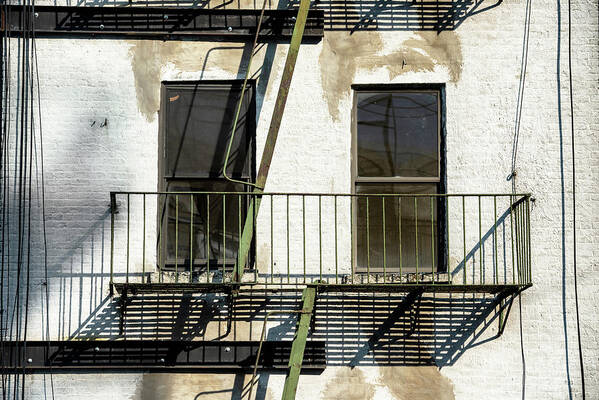 New York Art Print featuring the photograph NY CITY - Emergency Stair by Philippe HUGONNARD