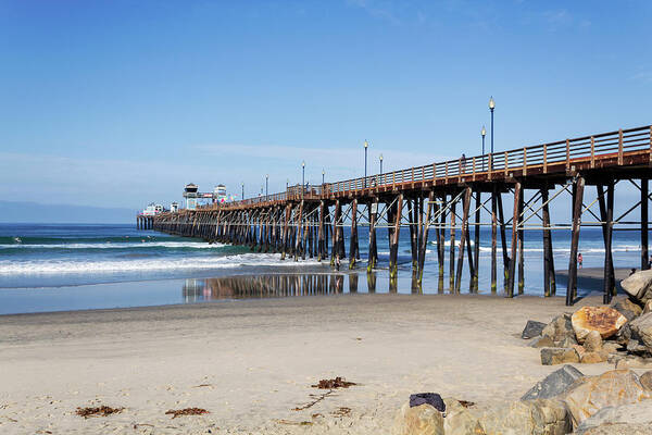 Pier Art Print featuring the photograph Oceanside Pier by Alison Frank