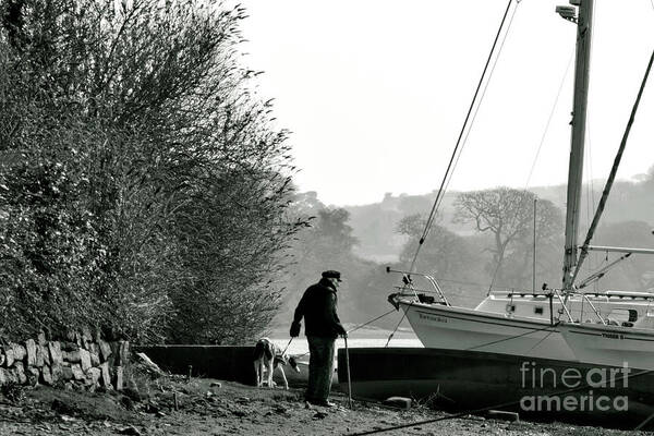 Old Man Art Print featuring the photograph Old Friends at Mylor Bridge by Terri Waters