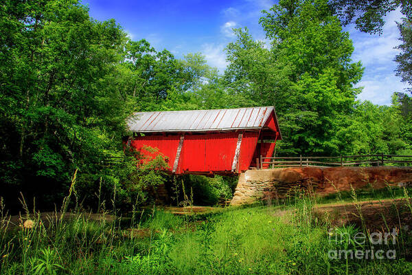 Landrum Art Print featuring the photograph Old Landrum Covered Bridge by Shelia Hunt