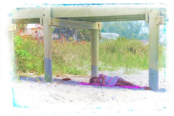 Napping Art Print featuring the photograph On Vacation by Alison Belsan Horton