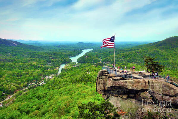 Chimney Rock Art Print featuring the photograph Opera Box View of Chimney Rock by Amy Dundon