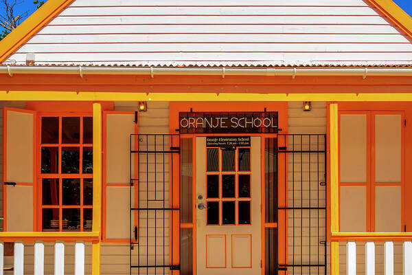 Color Art Print featuring the photograph Oranje School by AE Jones