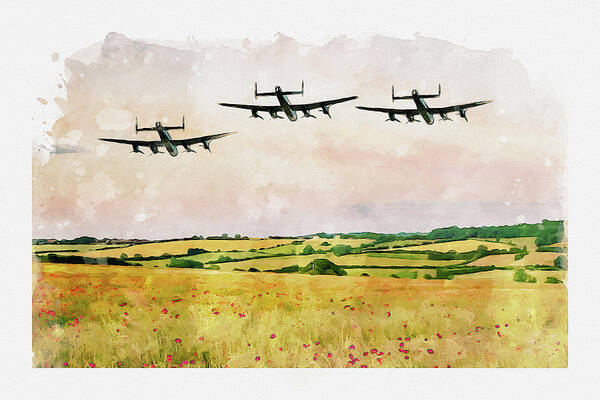 Art Art Print featuring the digital art Our Bomber Boys by Airpower Art