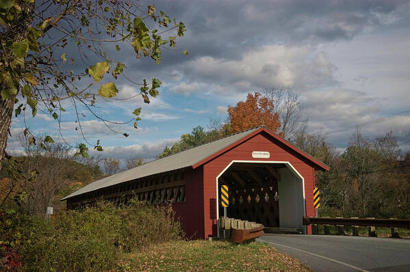 Covered Bridge Art Print featuring the photograph Paper Mill Village Bridge by Norman Reid