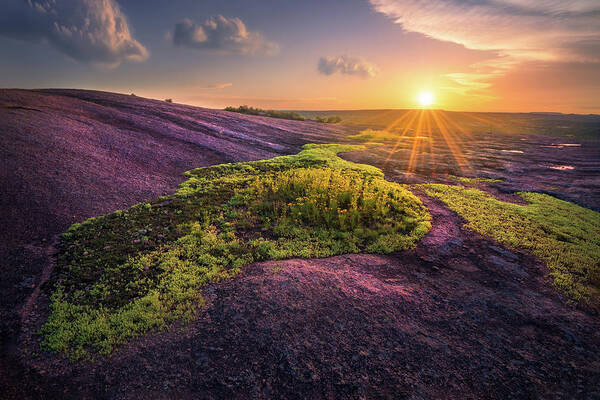 Enchanted Rock Art Print featuring the photograph Patched Up by Slow Fuse Photography
