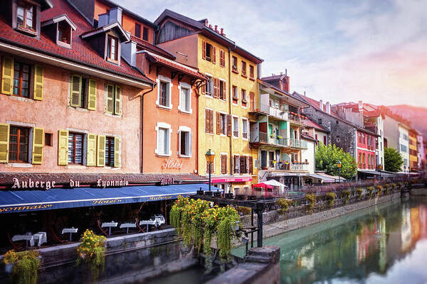Annecy Art Print featuring the photograph Picturesque Old Town Annecy France by Carol Japp