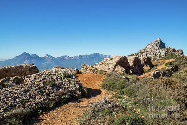 Mountain Landscape Art Print featuring the photograph Picturesque ruins of a fortress by Adriana Mueller