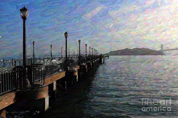 Pier Art Print featuring the photograph Pier on the San Francisco Bay by Katherine Erickson