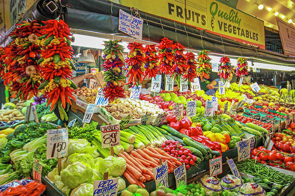Farmers Market Art Print featuring the photograph Pike Place Market by Dale R Carlson