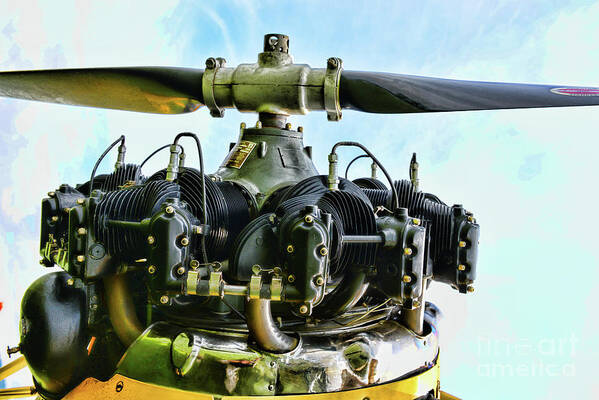 Paul Ward Art Print featuring the photograph Plane-Air Cooled Radial Engine a different view by Paul Ward