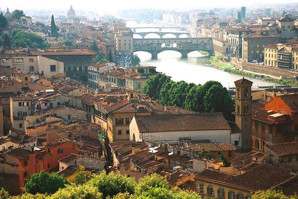 Italy Art Print featuring the photograph Ponte Vecchio by Claude Taylor