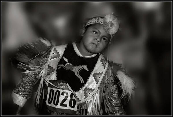 Native American Art Print featuring the photograph Portrait of a Proud Young Dancer by Wayne King